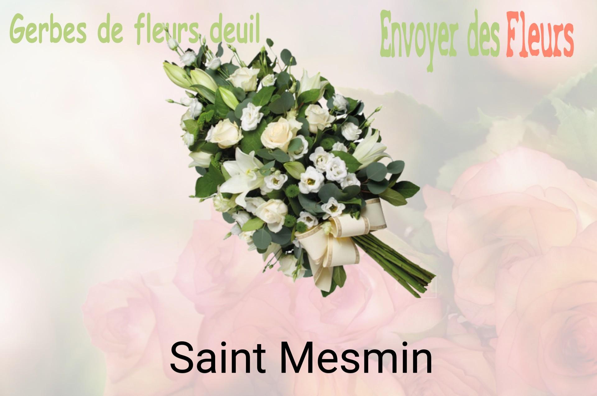 Gerbe de fleurs de deuil livrée à Saint-Mesmin